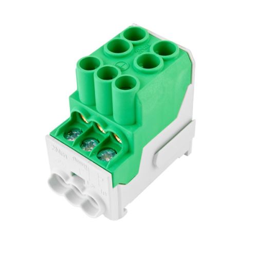 Eleman UVB 100 PE rozbočovací blok na DIN lištu zelený PE max 101A/1000V /1003166/