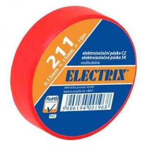 Izolační páska 211 Electrix PVC 15mmx10m ČERVENÁ