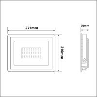 LED reflektor LEVE 100W, voděodolný, černý (3)