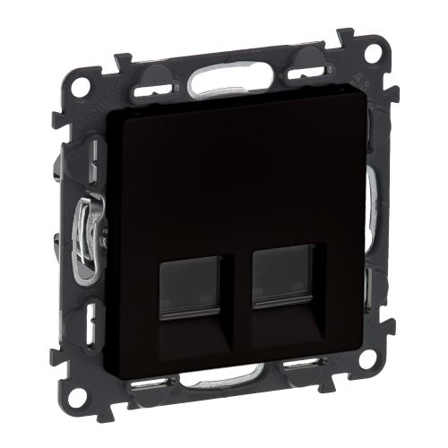 Legrand VALENA LIFE datová zásuvka 2xRJ45 C6 UTP ČERNÁ LCS /756343/