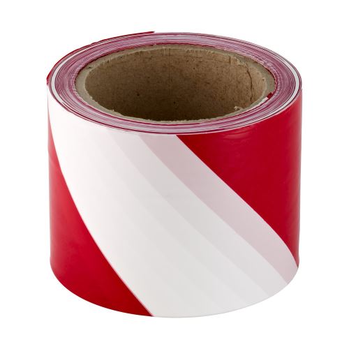 Široká výstražná - značící červenobílá páska-folie bez potisku 8cm x 200m