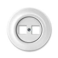 ABB 5014K-C01018 Decento® Zásuvka komunikační dvojnásobná, bílá-porcelán