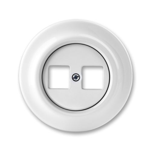 ABB 5014K-C01018 Decento® Zásuvka komunikační dvojnásobná, bílá-porcelán