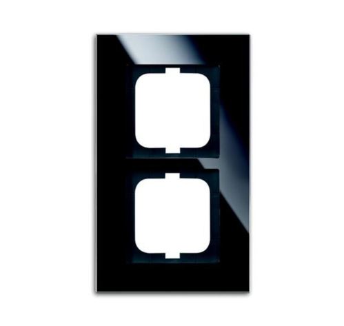 ABB 1754-0-4323 Solo® carat Rámeček pro elektroinstalační přístroje, dvojnásobný, černé sklo