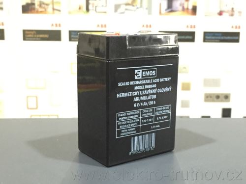 Emos Olověný akumulátor baterie 6V/4,5Ah GT6-4,2 /B9641/
