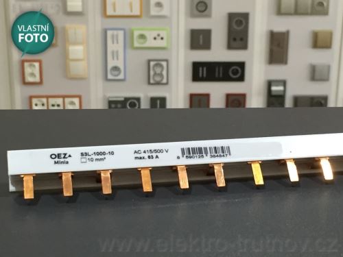 OEZ Propojovací lišta- sběrnice S3L-1000-10 /38484/ 3Fázová 1m dlouhá 10mm2