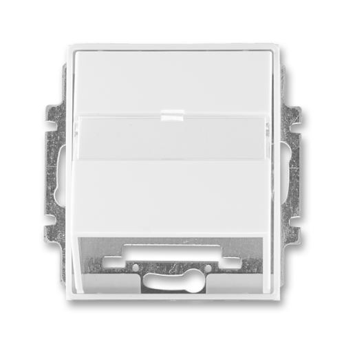 ABB 5014E-A00100 01 Time®, Element® Kryt zásuvky komunikační s popisovým polem, bílá / ledová bílá