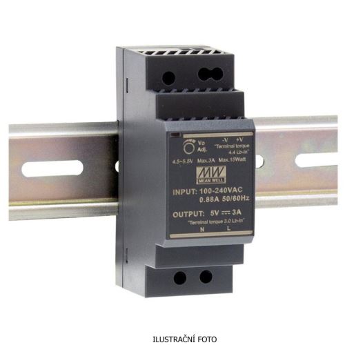 MEAN WELL HDR-30-24 zdroj 36W 230V/24V DC trafo na DIN lištu /93038/