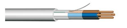 Ovládací kabel JYTY-J 14x1 pro měřící, řídící a automatizační systémy /zeleno žlutý a číslované černé vodiče/