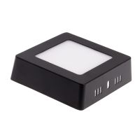 Přisazený LED panel 6W čtverec černý 120x120mm /BPS6 -LED/ Denní bílá