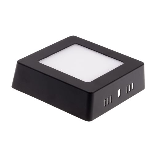 Přisazený LED panel 6W čtverec černý 120x120mm /BPS6 -LED/