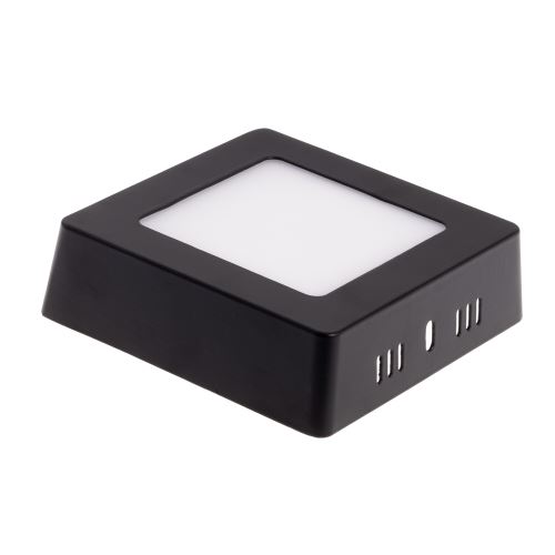 Přisazený LED panel 6W čtverec černý