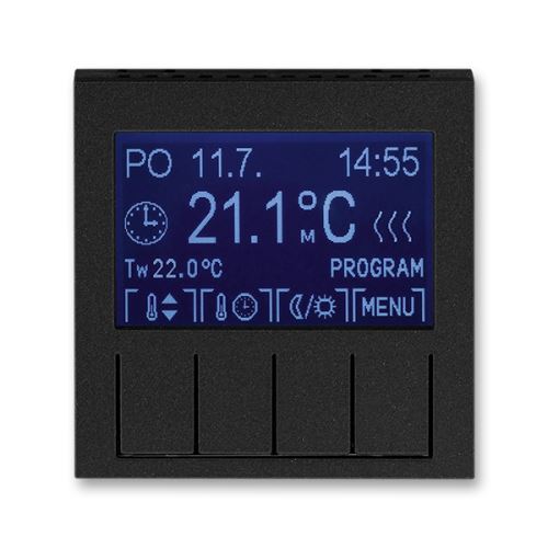 ABB 3292H-A10301 63 LEVIT Termostat univerzální programovatelný onyx/kouřová