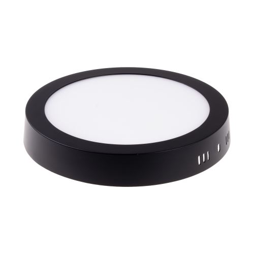 Přisazený LED panel černý 24W kulatý 330x35mm