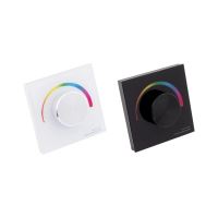 DUPLEX RGB 3K skleněný nástěnný LED stmívač a ovladač pro přímé nebo dálkové RF (radiofrekvenční) ovládání DUPLEX RGB 3K skleněný nástěnný LED stmívač a ovladač pro přímé nebo dálkové RF (radiofrekvenční) ovládání