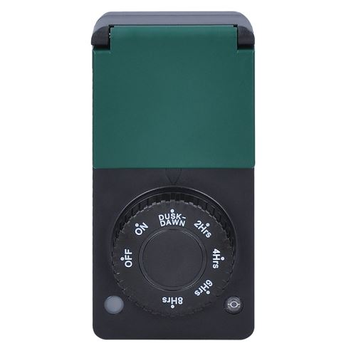 Solight DT34A časovač se soumrakovým senzorem, 230V, 3600W, černý