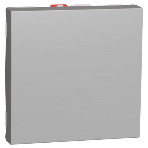 Schneider NOVÁ UNICA přepínač střídavý č.6 s klapkou bezšroubové připojení NU320330 ALUMINIUM