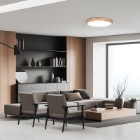 SOLIGHT WO8009 LED osvětlení s dálkový ovladačem 48W, 3360lm velikost 39cm s možností stmívání a změny barvy světla, dřevěné (2)