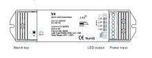 RGBW RF LED přijímač stmívač 4x5A 12-36VDC pro RGBW ovladače dimLED PR RGBW2 (6)