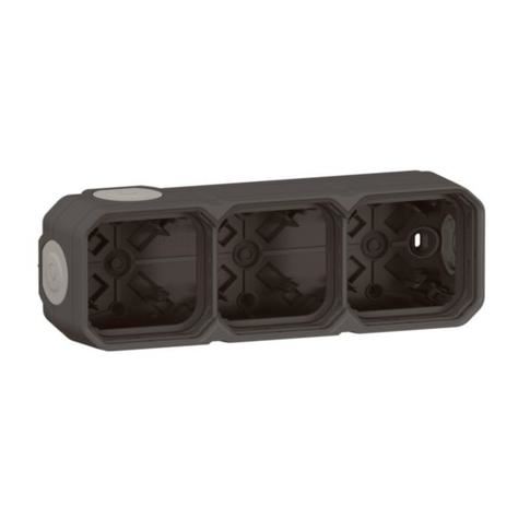 LEGRAND PLEXO 069603L trojnásobná krabice průchozí antracit IP55 montáž na povrch