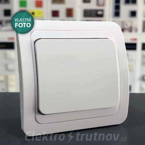 ELEKTROBOCK WS330 bezdrátové tlačítko bílé nízké pro nalepení na zeď či sklo
