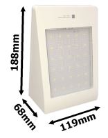 Solární bateriové LED svítidlo s pohybovým čidlem MURO Bílé 4 režimy spínání 5W 400lm IP65 (2)
