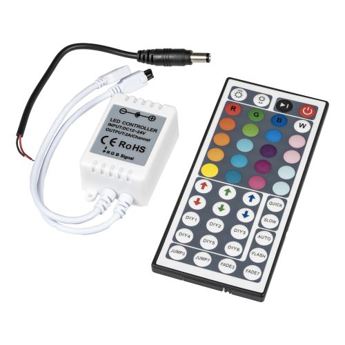 LED tlačítkový ovladač pro RGB pásky RGB-IR44B 44 barev