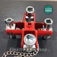 Cimco 112992 univerzální křížový klíč / klička rozvaděče 10 možností plyn/elektro/odvzdušnění... (4)