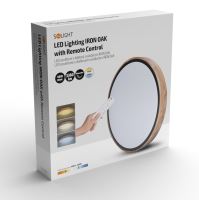 SOLIGHT WO8005 LED osvětlení s dálkový ovladačem 48W, 3360lm velikost 40cm s možností stmívání a změny barvy světla dřevěné (7)