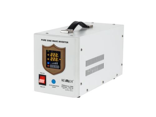 KEMOT PROsinus- 1000 záložní zdroj 700W 12V k ochraně elektrických zařízení v domácnosti jako jsou čerpadla krbů nebo topení Wihite/bílý