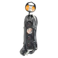 SOLIGHT PP28 Prodlužovací kabel 4zásuvky/3m 3x1mm2 Černá (3)