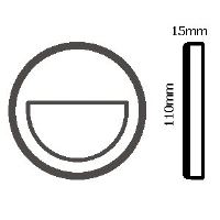 LED bílé orientační svítidlo vestavné CW, 3W, IP65, 230V (7)