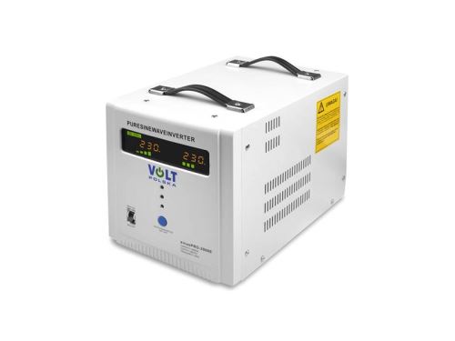 VOLT POLSKA Sinus Pro 2000 E záložní zdroj 12V/230V 2000VA 1250W Produkuje čisté sinusové vlny, vhodný na klimatizace,mrazničky,elektrické nářadí