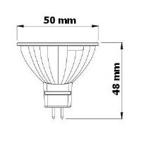 LED žárovka 3W 280lm 6500K rozptyl 100° GU5,3 (1)