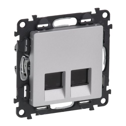Legrand VALENA LIFE datová zásuvka dvojitá 2x RJ45 CAT.5E FTP HLINÍK LCS /753354/