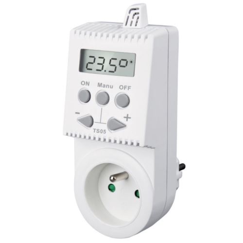 ELEKTROBOCK TS05 termostatem spínaná zásuvka digitální +3-40°C 230V 16A