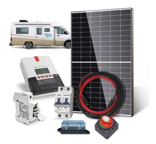 SOLARFAM 375Wp kompletní solární systém pro karavan, chalupu, přívěs