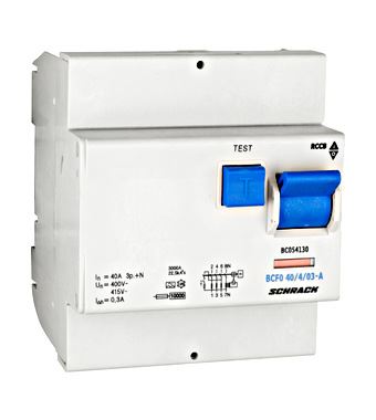 Schrack Proudový chránič BC054130 10kA, 40A, Typ A, 4pól, 300mA