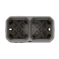 LEGRAND PLEXO 069672L dvojnásobná krabice průchozí šedá IP55 montáž na povrch (1)