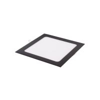 Zápustný LED panel 12W čtverec černý 170x170mm /BSN12-LED/ Studená bílá