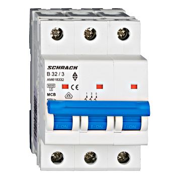 Schrack AM618332  instalační jistič B 32A Amparo 6kA charakteristika B 3pól