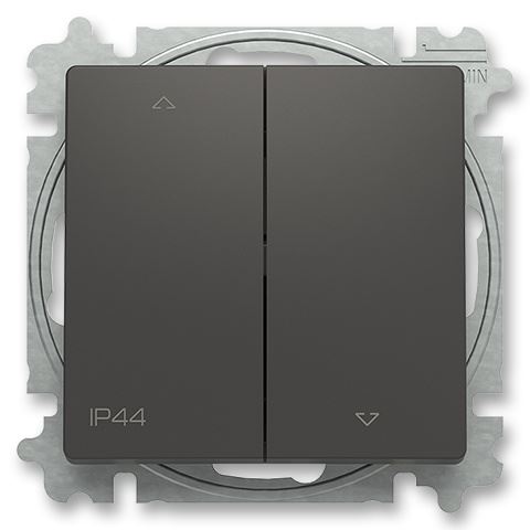 ABB 3559T-A88940 237 ZONI® s IP44 krytím, Ovladač žaluziový řazení č.1/0+1/0 MATNÁ ČERNÁ