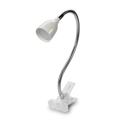 SOLIGHT WO33-W Stolní LED lampička bílá se skřipcem 2,5W 3000K teplá bílá WW