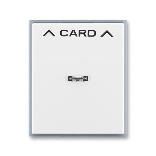 ABB 3559E-A00700 04 Element® Kryt spínače kartového, s čirým průzorem, s potiskem, bílá / ledová šedá
