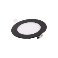 Zápustný LED panel 6W kulatý černý 120mm /BLN 6-LED/ Studená bílá