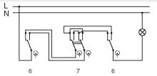ABB 3557G-A07940 H1 Swing®L IP44 Spínač křížový, s krytem, řazení č.7, upevnění drápky, hnědá (2)