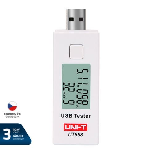 UNI-T UT658 USB tester s měřením napětí, proudu a kapacity