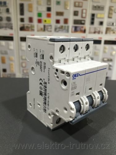 OEZ l LTE-50B-3 /41937/ instalační jistič 6 kA, charakteristika B, 50A, 3pól