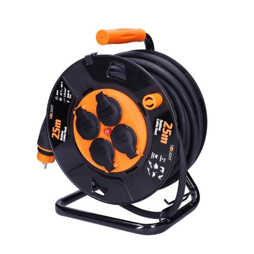 SOLIGHT PB41 prodlužovací kabel 3x2,5 na bubnu 25m gumový IP44