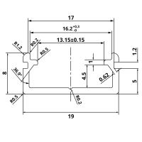 LED profil N14 - nástěnný stříbrný, náhrada za N8 (9)